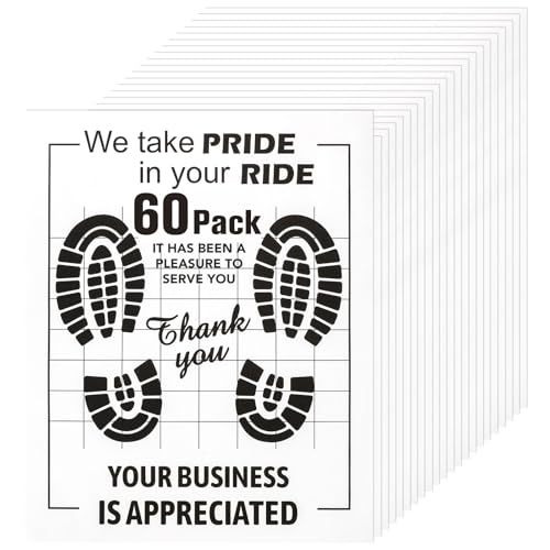 60 Pcs Paper Floor Mats for Cars 16x20 Disposable Car Floor Mats with Kraft Paper + PE Waterproof Layer Temporary Vehicles Floor Protector Paper Mats for Car Details
