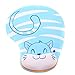 TUKA Mouse pad con comodo supporto in gel per polso, con imbottitura in gel di polso, Tappetino per mouse con poggia polsi imbottito in gel, gatto blu, TKC5100 bluecat