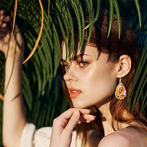 Finrezio 16 Paia di Orecchini in Similpelle per