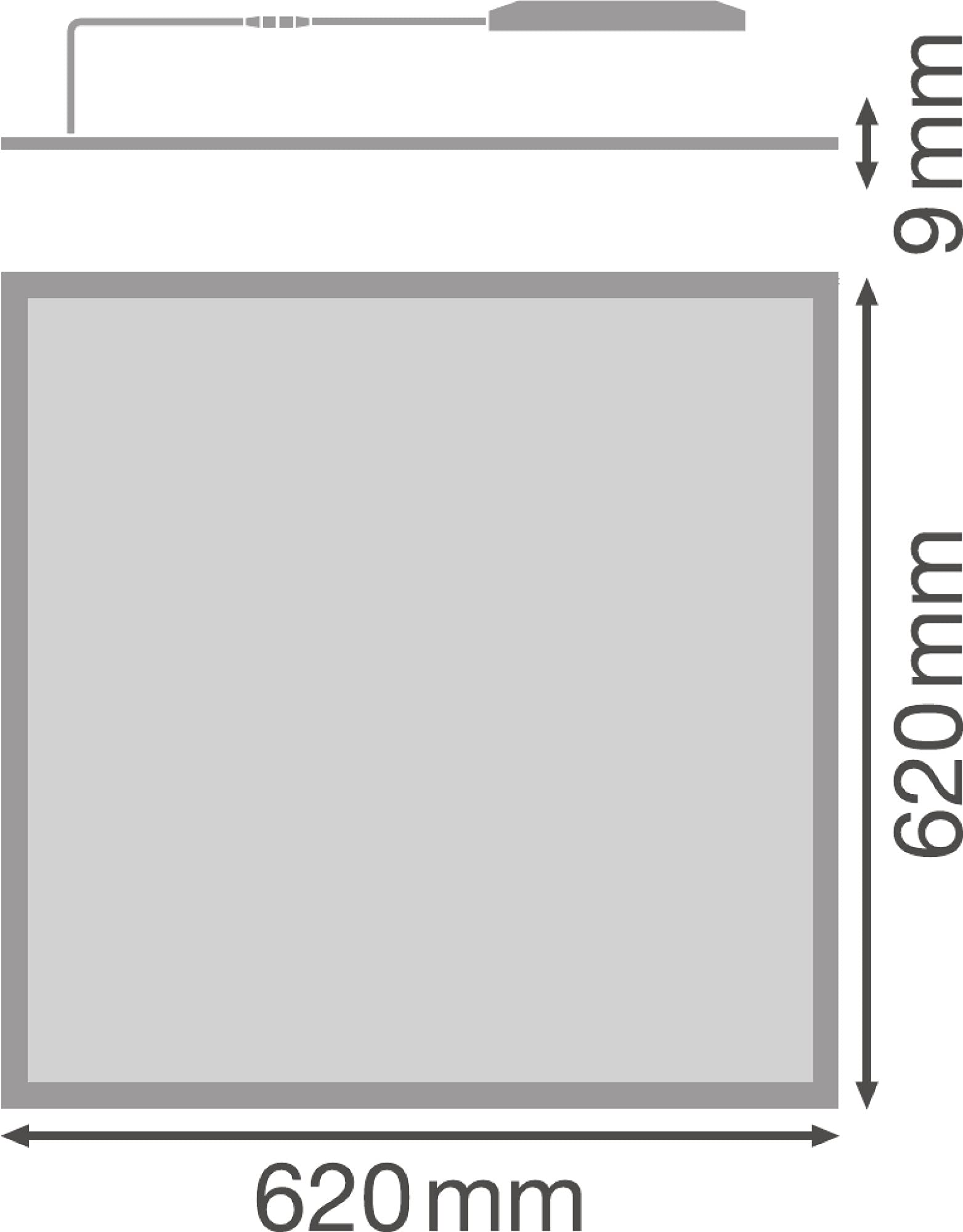 Luminaria Panel LED: para Techo/Wall, Panel Performance 625 / 30 W, 220 - 240 V, Ángulo de Radiación: 120, Warm White, 3000 K, Material del Cuerpo: Aluminum, IP20, 1-Pack