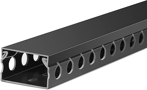 Miniatura 1 de ZhiYo Canal de cables de 78 pulgadas (2 x 39 pulgadas de largo), organizador de cables para rack de servidores, organizador de cables debajo del