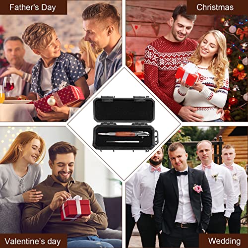 Bolt Action Pen With Gift Box Refile Shape Metal Pen Ballpoint Solid Pens For Gun Lover With Black Ink Refills For Dad Colleague Boyfriend Husband Graduation Father's Day Christmas Gift (Wood) #TOP6