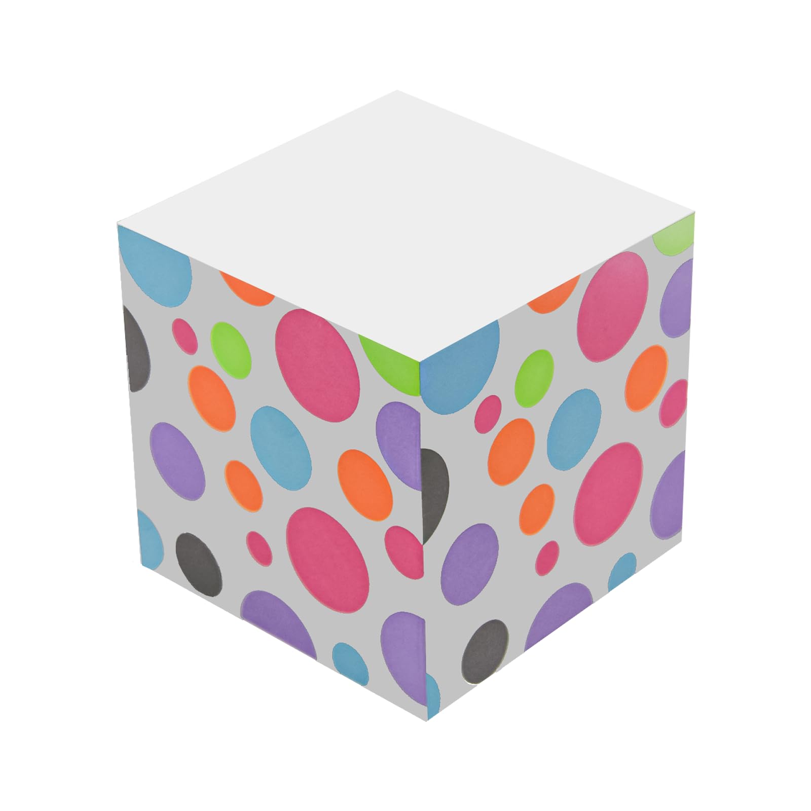 4A Sticky Note Cube, 2.5 x 2.5 in, 500 Sheets, Bubble Printed on 4 Sides, Memo Cube Sticky Blocks Stick Note Pads for Office, Home, School, 4A SMC 434