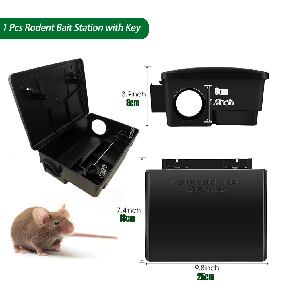 Rat Traps BJEBWAL Mouse Bait Station Heavy Duty Lockable Rat Bait