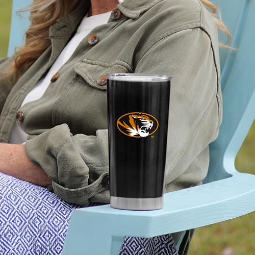 Image of Logo Brands 20 oz Powder Coat Tumbler- Insulated Tumbler with Lid for Water, Iced Tea or Coffee, Smoothie and More