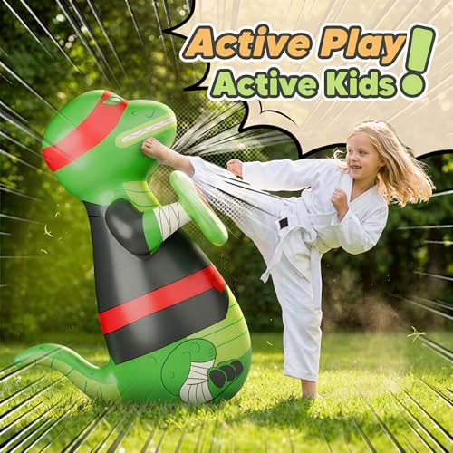 Image of iPlay, iLearn Kids Inflatable Punching Bag, Toddler 49 inch Blow up Boxing Toys