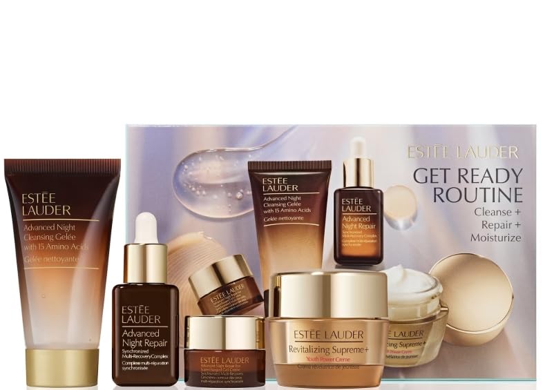 Estee Lauder Revitalizing Youth Power Skincare Starter Set include Advanced Night Repair Serum Travel Size Holiday Gift Set For Women.