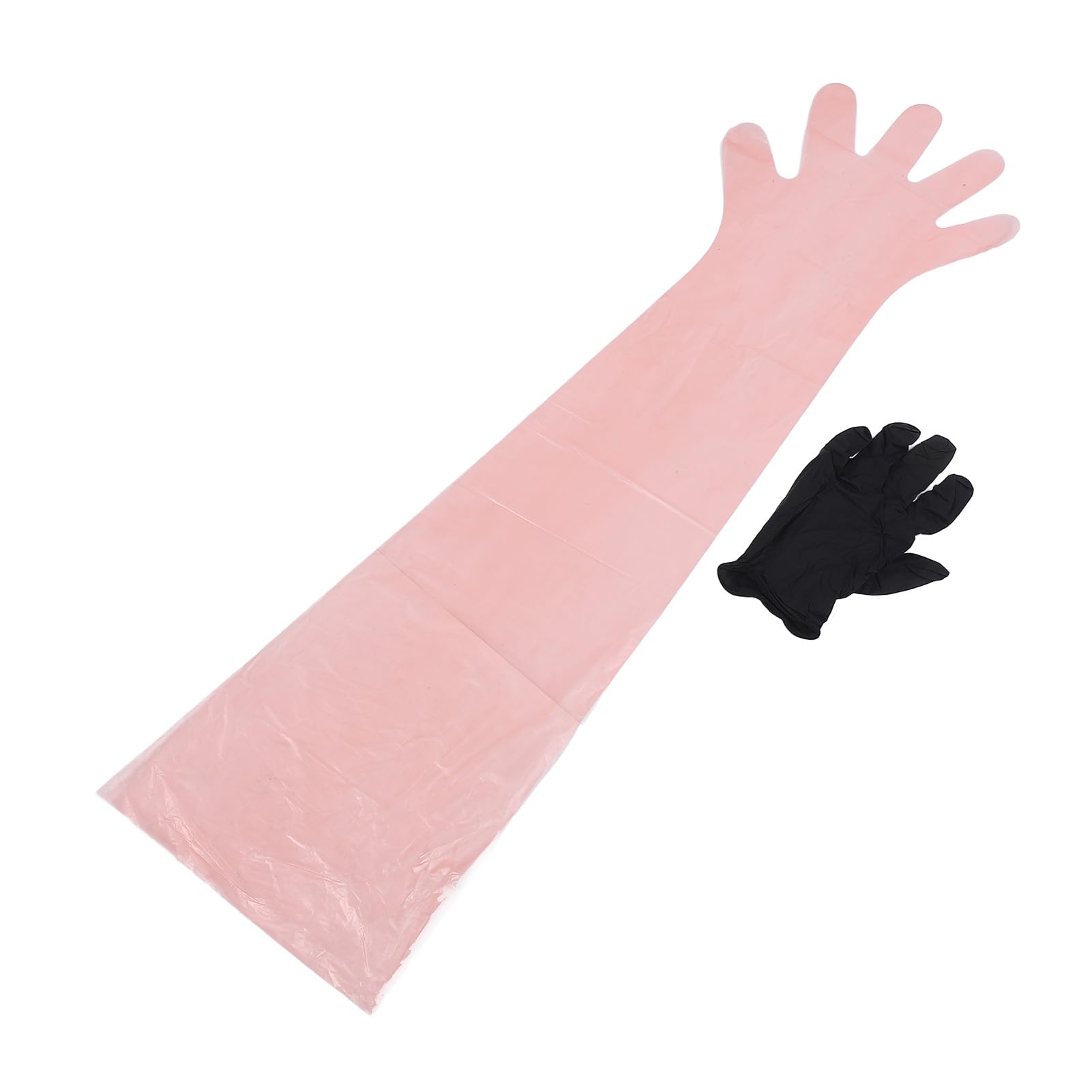 JAOCDOEN 24 Pairs Field Dressing Gloves Deer Gutting Gloves Kit with Long Gloves and Nitrile Short Gloves