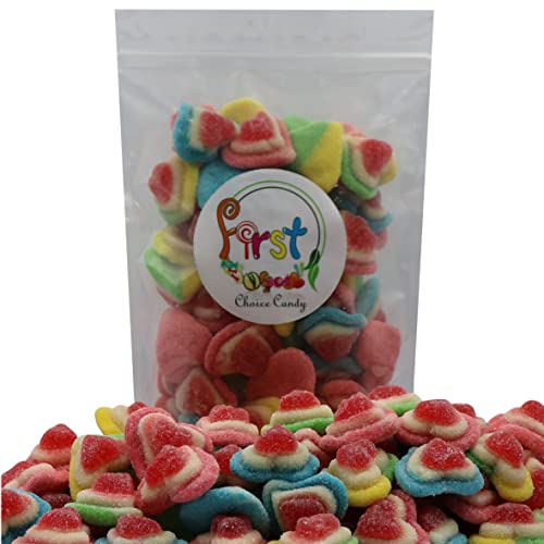 FirstChoiceCandy Sugared Rainbow Love Gummy Triple Hearts 2LB miniatura 2