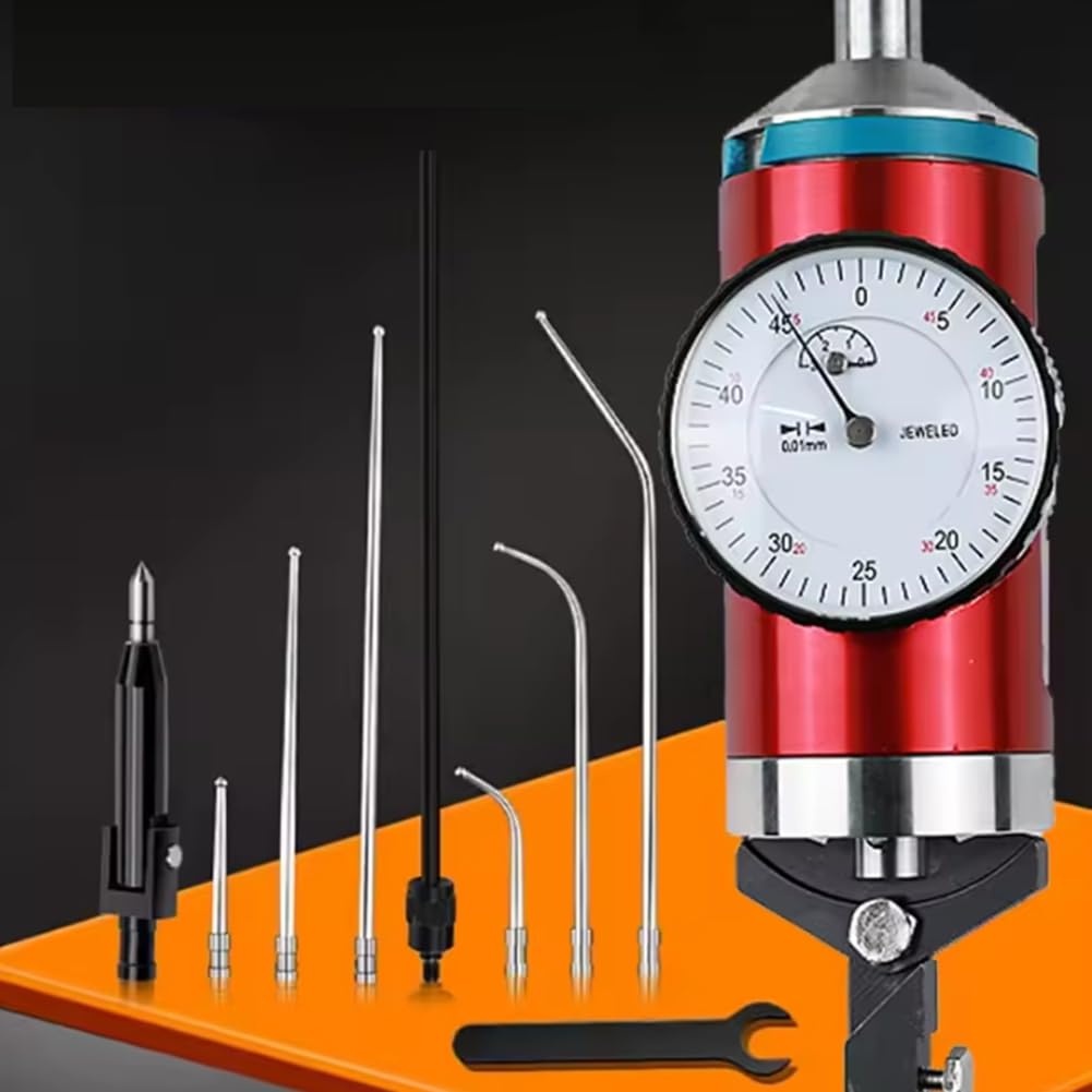 Set Indicatore di Centraggio Coassiale con Comparatore, 0-3 mm, Strumento di Fresatura, Precisione 0,01 mm, con Scatola di Legno