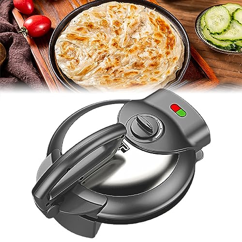 XSDAJSD Máquina eléctrica para panqueques de 1400 W con indicador LED, Antiadherente, para desayunos, para Hornear Crepes, Muffins, chapatis y Tortillas, fácil de Usar y Limpiar.