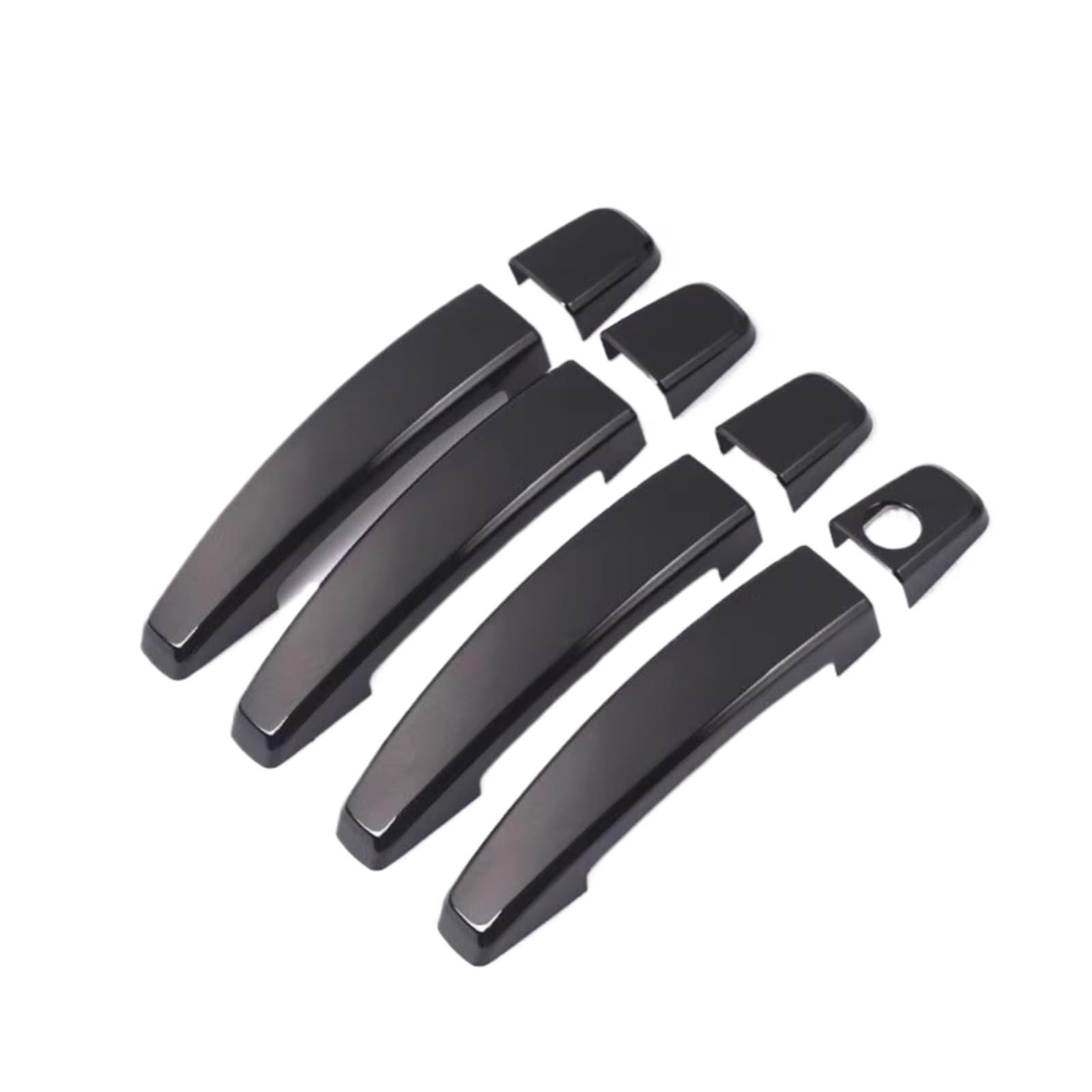 Dspolimv Black Outer Door Handle Cap Compatible With Chevrolet For Aveo Ls Li T250 2007-2011 Chrome Car Door Handle Cover Trim Stickers Styling Accessories(Black)