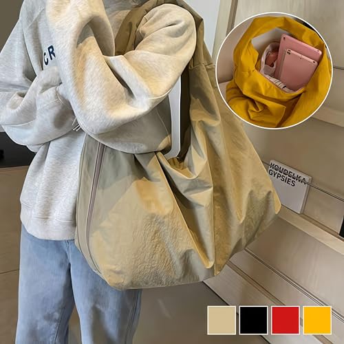 2025 New Women's Solid Color Draped Tote Bag,Slouchy Hobo Bag for Women,Large Capacity Fashion Versatile Shoulder Bag2