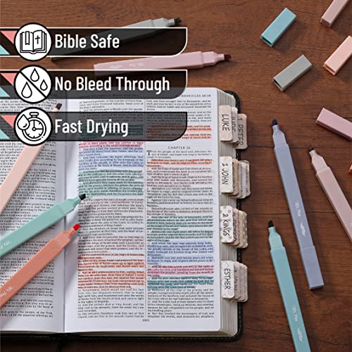 Image of Mr. Pen - Cute Aesthetic Highlighters Set of 8, Chisel Tip, Earthy Colors, No Bleed Bible Pastel