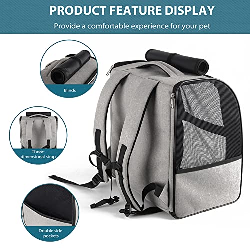 PETCUTE Zaino per Cani e Gatti,Traspirante Zaino