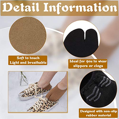 SATINIOR 8 Pairs Tabi Socks Flip Flop Geta Sock Japanese Style for Shoes Wearing Clog and Casual Flip Flop2