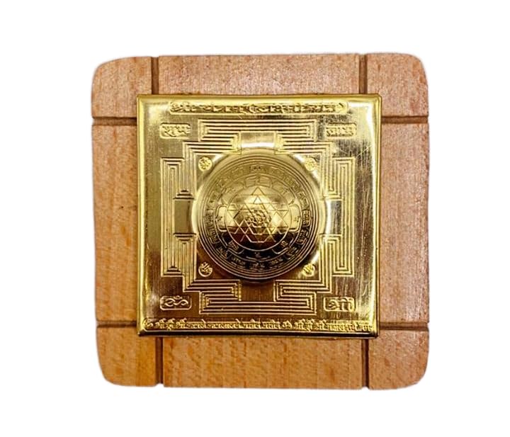 Shree Yantra Dome in Pure Copper 2 Inch X 2 Inch Activated & Energized Gold Plated (Hollow)