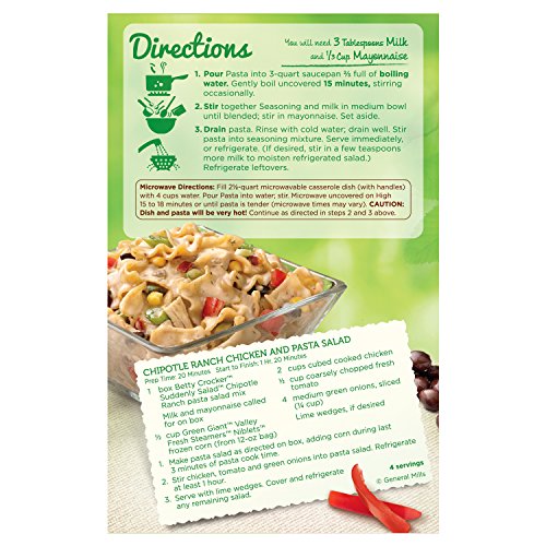 Betty Crocker Suddenly Chipotle Ranch Pasta Salad Mix, 5.9 oz (Pack of 12) - Thumbnail 2