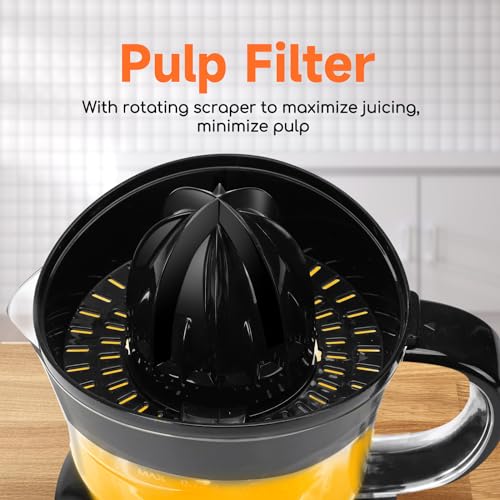 Aigostar Saftpresse Elektrisch 2 Kegel, Orangenpresse 40 Watt, Zitruspresse 0.7 Liter, 2 Drehrichtungen, Hohe Saftausbeute, Tropfsicherer Auslauf, BPA-frei – Bild 5