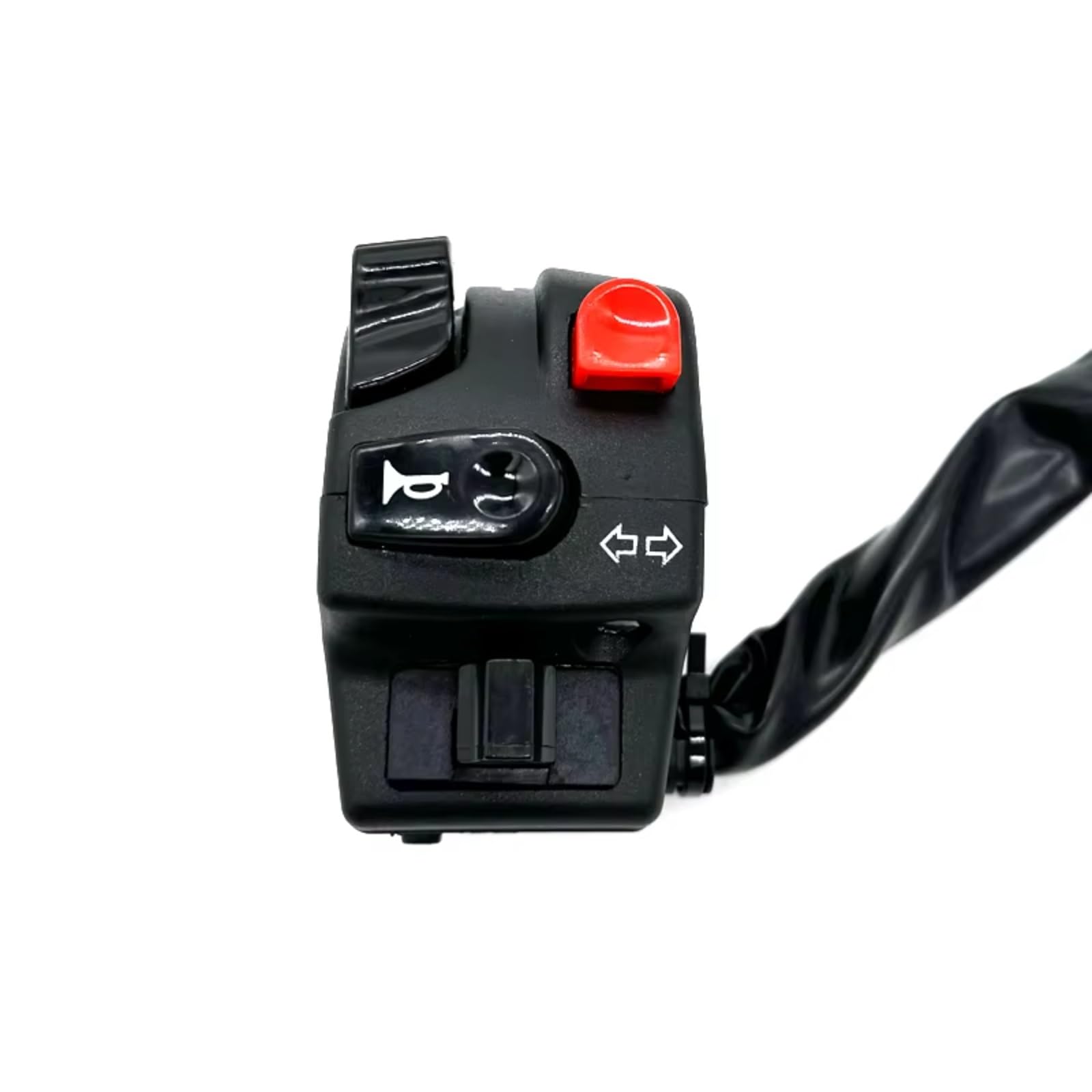 Interruttori Manubrio Moto Da 22mm Per Pulsante Clacson Universale Indicatore Di Direzione Lampada Elettrica Controller Avvio Luce Comando Manubrio(1pcs-left)