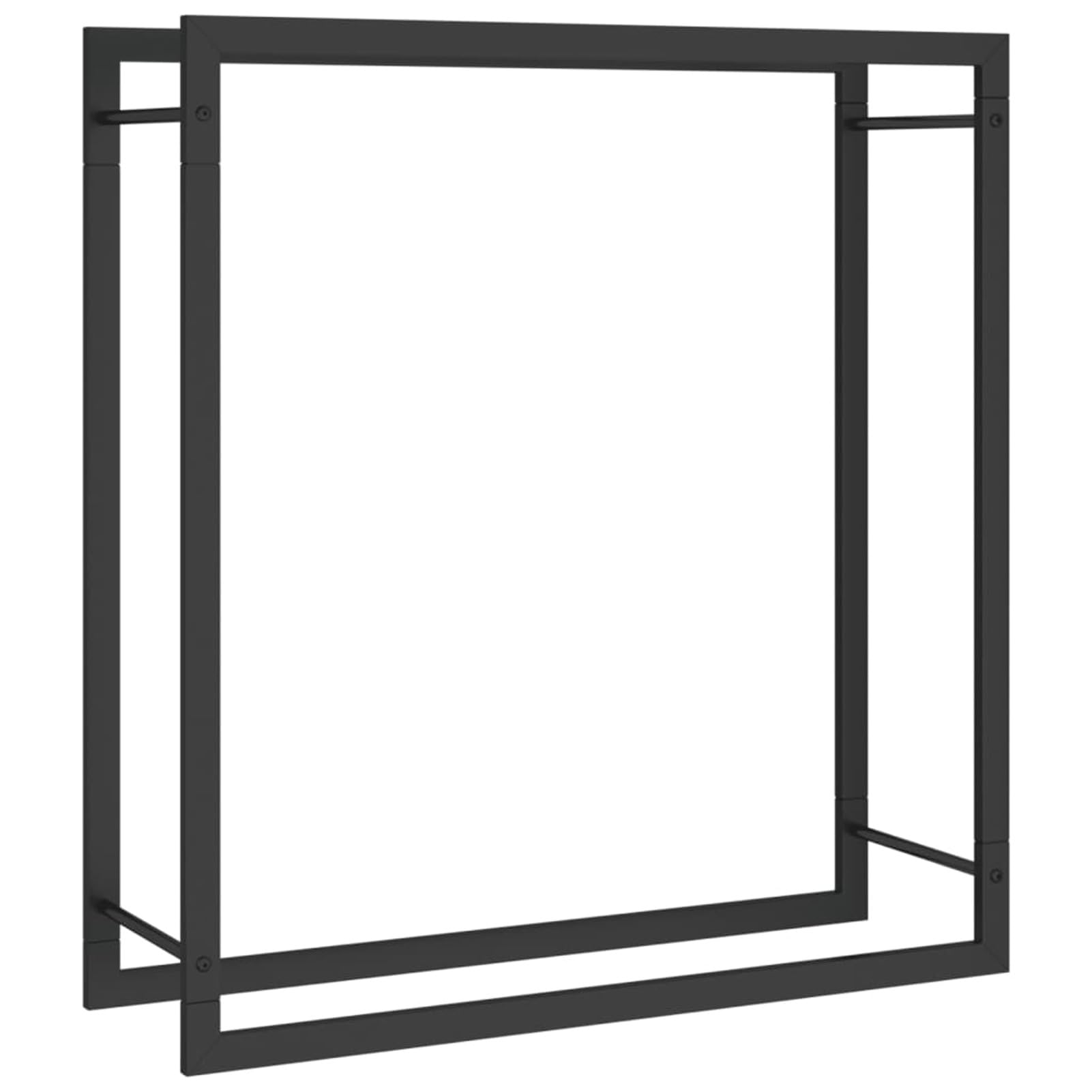 ShGaxin Leñero, Leñero Exterior, Guardar Leña Exterior, para Guardar Leña, Almacenaje Leña, Estante De Leña, de Acero Negro Mate 80x28x86 cm