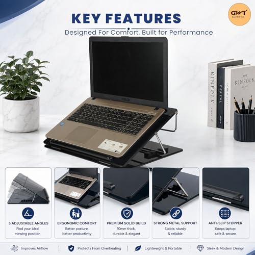 Image of Goodwill Tech Acrylic Tabletop Writing Board 12x16 Inch - Smoke Black Smooth Finish Sketching Board, Study Desk, Portable Drawing Board for Students, Artists & Office Use