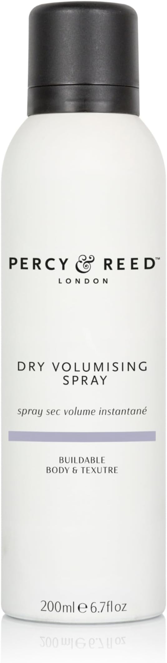 Percy & Reed Dry Volumising Hair Spray 200ml, Hair Volume Spray, Instant Root Lift, Lightweight Lasting Hold, Adds Bounce and Texture, UV Humidity Protection, Non Sticky, Session Styling