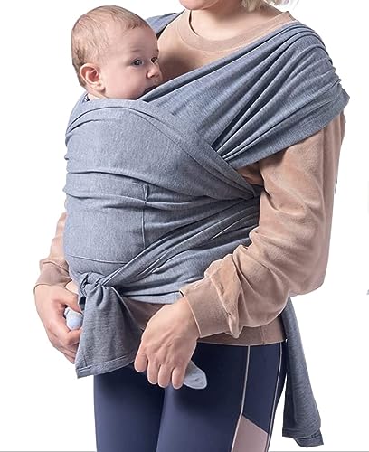 Wrap Sling de Vestir Pratico Unissex (M, Cinza Mescla)