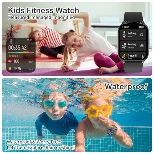 Image of Kids Waterproof Smart Watch with Fitness Tracker Sports Activity Pedometer