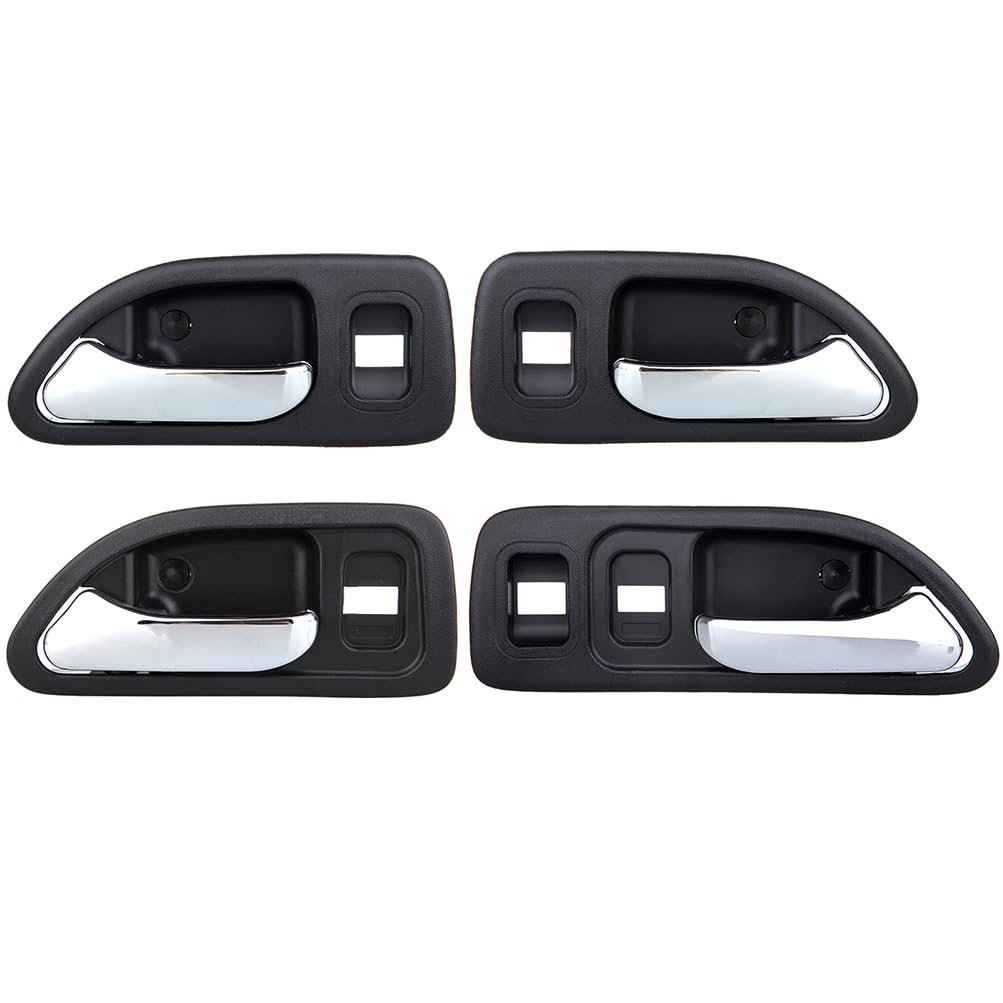 LUJUNTEC Interior Front Rear Driver Left Passenger Right Door Handle Replacement for 1994-1997 for Honda for Accord, Replace OE 72665SV4003ZC;72665SV4013ZB 4pcs Chrome