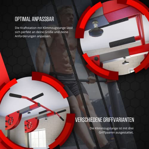K-Sport: Stationäre Klimmzugstange + Dip Station I Kraftstation mit Pull-Up Bar & Dip Stange I Kraftturm & Klimmzugturm… – Bild 4