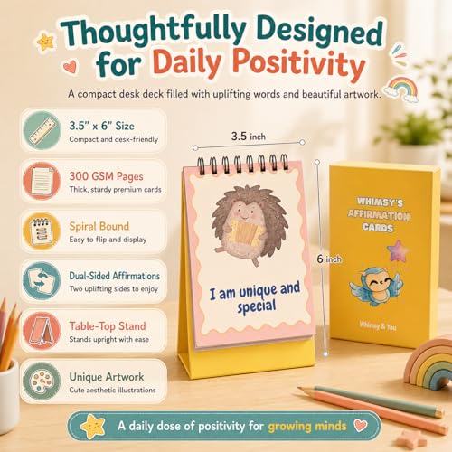 Image of Affirmation Flip Deck, 31 Daily Positive Cards with Stand