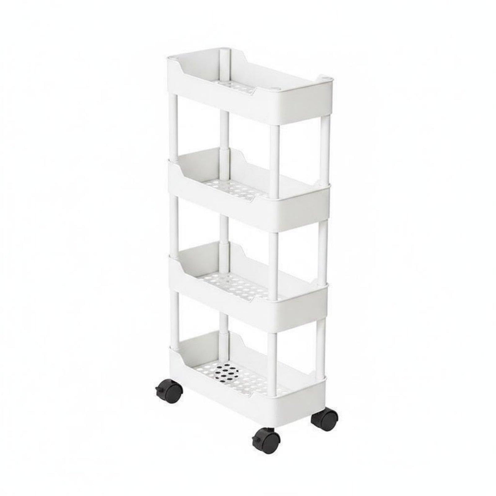 Narrow Rolling Storage Cart Space-Saving Slender Organizer Cart with Wheels for Kitchen, Washroom | Kitchen Islands/Kitchen Carts | Kitchen Dining & Bar-image-7