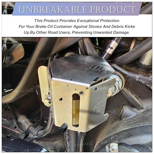Image of MIKANIX Premium Classic 350 Be Reborn Next Gen Brake Oil Container Guard Compatible With /For Royal Enfield (Silver)