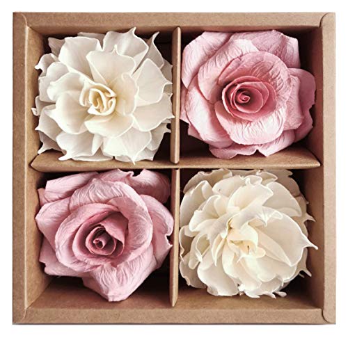 Romantic Sola - Mulberry Paper Flower Diffuser Cotton Wick by Plawanature