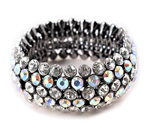 QQ&U Sparkle Crystal Rhinestone Stretch Bracelet for Women