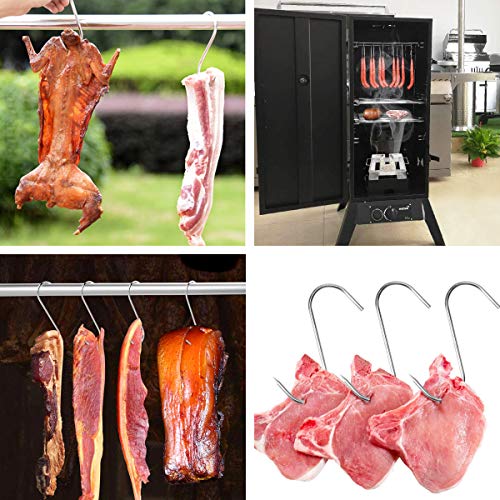 ZITFRI Kaltrauchgenerator Edelstahl Kaltraucherzeuger Rund Rauchgenerator zum Kalträuchern - Kalträucherspirale für Kugelgrill Smoker und Räucherofen - mit 1Bürsten,2 Fleischhaken,10M Wurstgarn 6