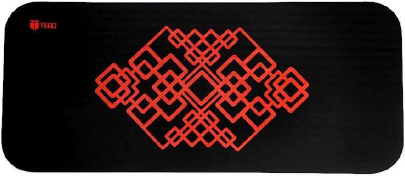 TEGOTEGO Stance Knee Pad | Joint Support Cushion for Yoga & Floor Workouts | Knees, Elbows & Wrists | Portable Fitness Pad (Black Orange, 25 x 60 x 2 (Thickness))