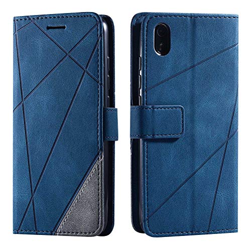 SONWO Cover per Xiaomi Redmi 7A, Flip Caso in PU Pelle Case Cover Portafoglio Custodia per Xiaomi Redmi 7A, [Kickstand] [Slot per Schede], Blu