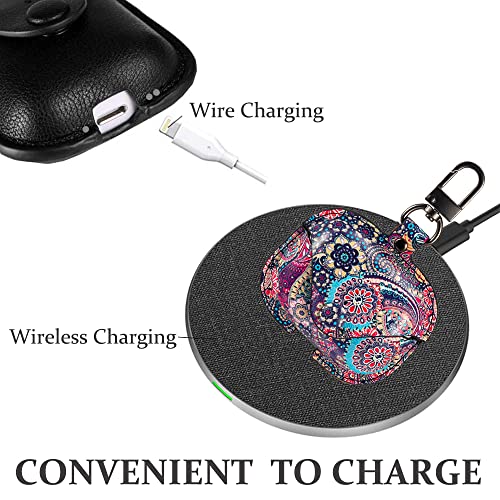 Image of Genuine Leather Case for AirPods Pro 2,Shockproof Protective Cover Compatible with Apple Airpods Pro 2nd Generation Charging Case (2022),Soft Headphone Cases for Women Men with Keychain(07)
