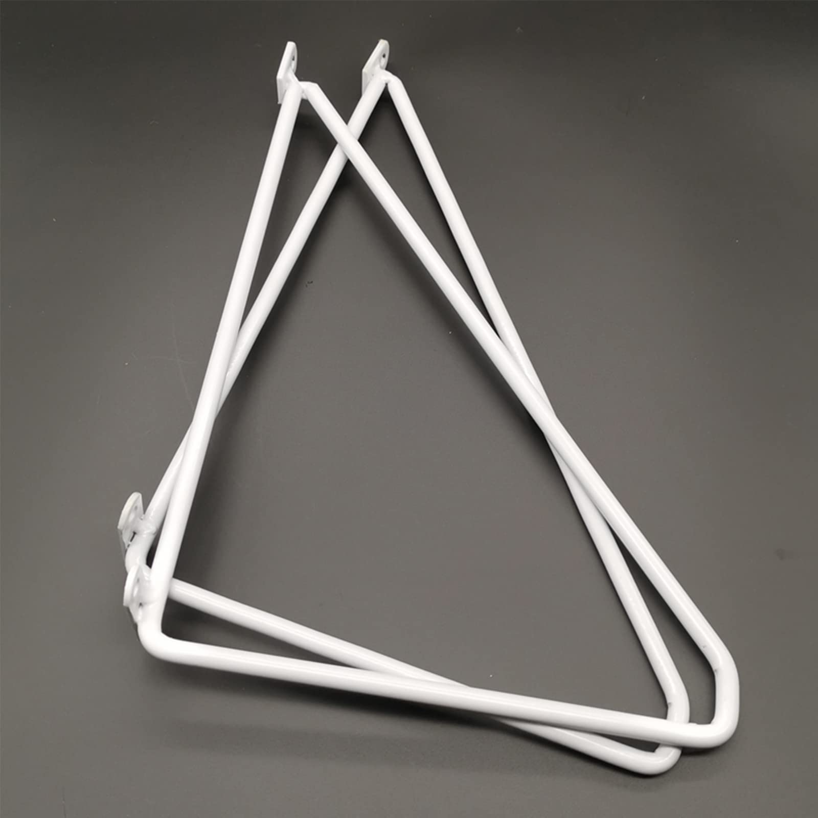 2 Soportes para Estantes Fijos Triangulares,Soportes de Estantes de Hierro Forjado Montados En La Pared,Soporte de Esquina Decorativos,Accesorios Incluidos,Carga de 150lb (40cm/15.75in,White)