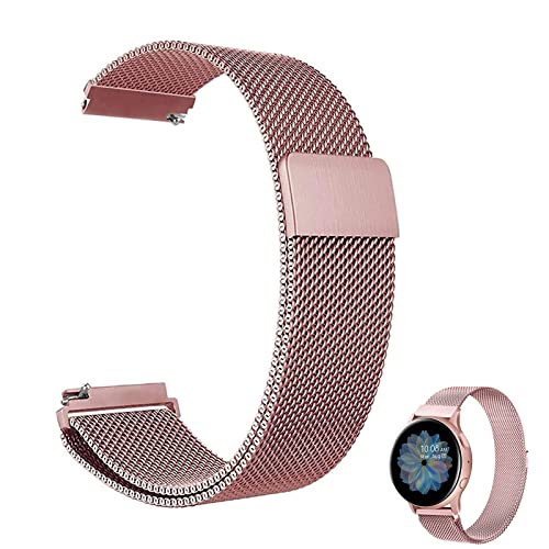 Correa milanesa, correa de reloj de liberación rápida, 14 mm, 16 mm, 18 mm, 20 mm, 22 mm, 24 mm, ancho de lengüeta, correa de metal de acero inoxidable, correa de repuesto con bloqueo magnético Cover