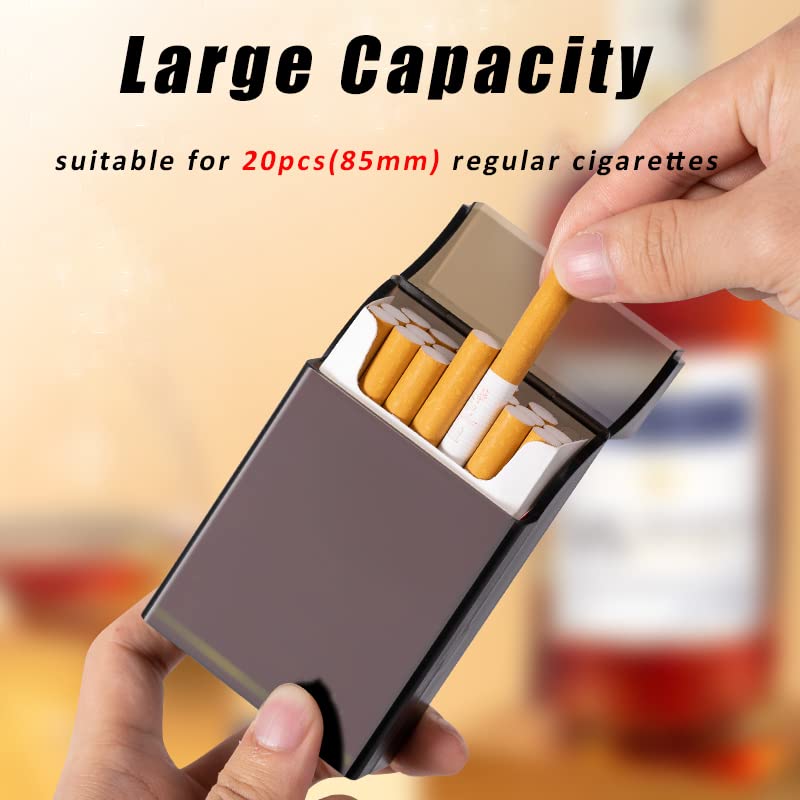 Amazon.com: Portable Cigarette Case/Box 20 Capacity 85mm Regular Cigarettes  Pocket Holder (Black) : Health & Household