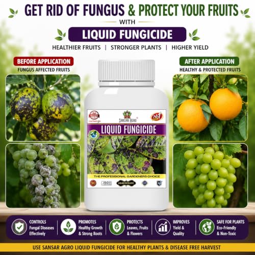 Image of Sansar Agro Liquid Fungus Remover, Essential Organic Fungicide for removing all types of Fungus From Plants (100 ml)