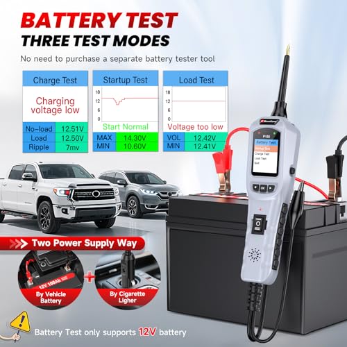 Image of 2026 BOSSCOMM P180 Automotive Probe Tester - 9-30V Electrical Power Probe, AC /DC Voltage /Diode /Resistance /Relay /Fuse Test, Wire Tracer, Battery /Fuel Injector Tester, 40FT Cable