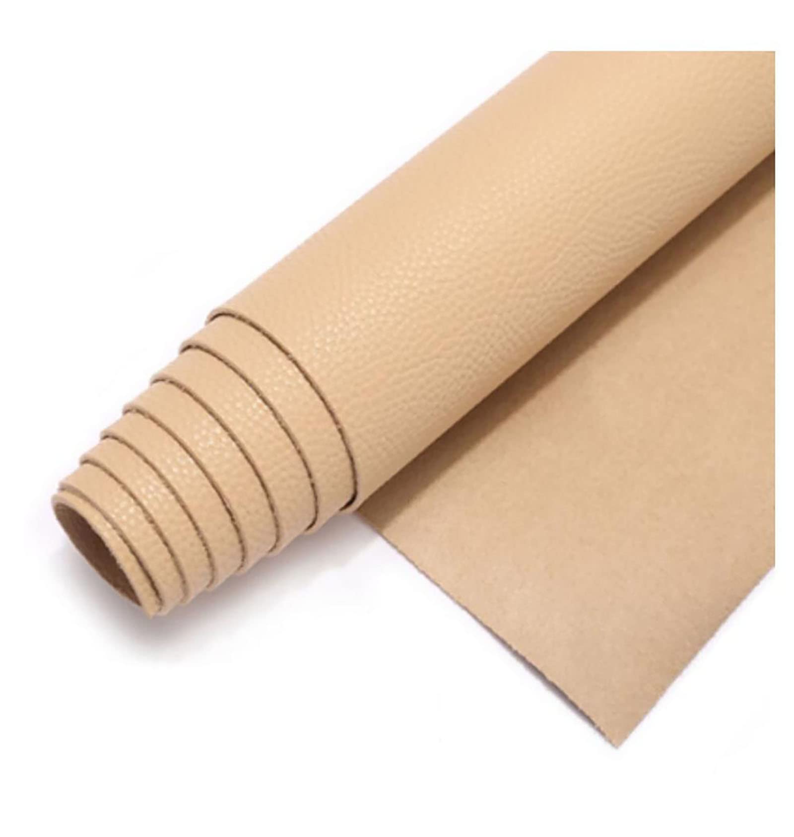 Cuir tissu faux cuir abricot 138x100 cm pour création DIY et tapisserie sans odeur