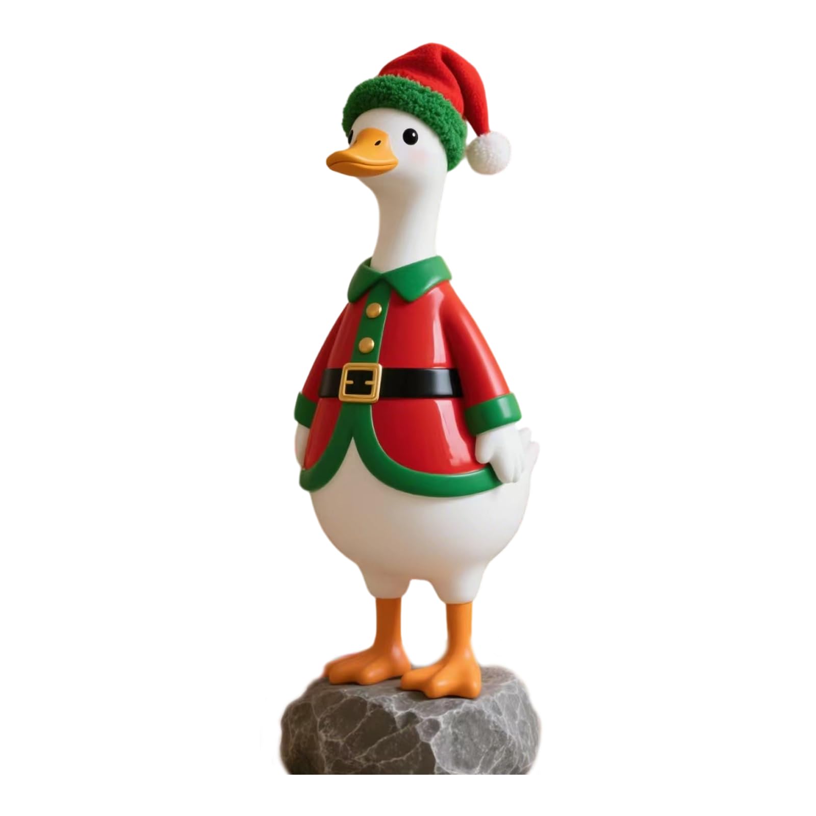 Kalttoy Celebratory Santa Attire for 23In Yard Waterfowl Statues Permanent Polyster Fabric Holiday Display Outdoor Waterfowl Santa Suit Weather Resistant Polyester