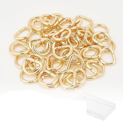 Tia®| D Ring Buckle Strap Semi-Circular, D- Shaped Metal D-Ring Buckles for Bags, Purses, Backpacks, Duffel Bags, Tote Bags, Purse, Bag Making, Hanging Accessories--image-24