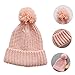 DEARMAMY Hand-Knitted Cap Boys and Girls Winter Hat Boy Girl Newborn Knitted Beanie Warm Woolen Hat Windproof and Fashion Pink