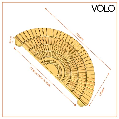 Image of VOLO Main Door Handle - Heavy Duty Pull Handle for Wooden & Glass Doors in Home, Office & Hotel Use (Model: S-626) - Pack of 1 Set (Gold - 224MM)